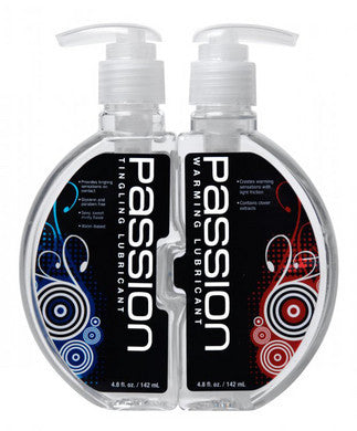 Passion Warming and Tingling Lubricant Combo - 4.8 Oz. Bottles