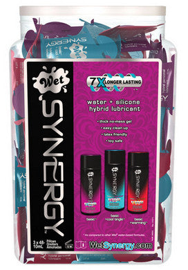 Wet Synergy Lubricant 10ml Pillow Fishbowl - 144 Piece Display