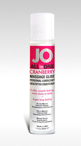 Jo All in One Massage Glide Cranberry - 1 Oz.