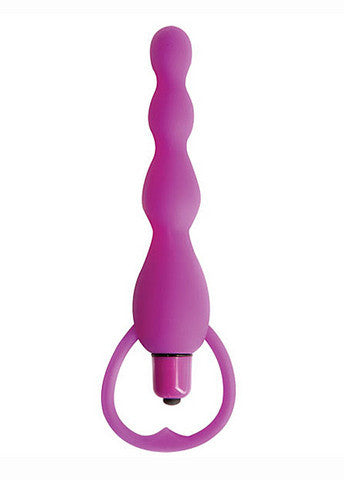 Climax Silicone Vibrating Anal Beads - Purple