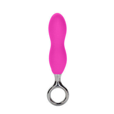Flex It Up Pliable Silicone  Probe with Designer Pull Ring - Pink