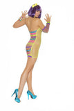 Mini Dress - Chartreuse -  One Size