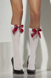Opaque Knee High Socks - White
