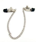 Nipple Clamps - Criss Cross With Chain - Chrome