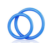 Silicone Cock Ring Set - Blue