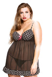 Polka Dot Babydoll Set - 3X/4X