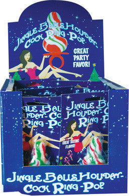 Jingle Balls Holiday Cock Ring Pop - 12 Piece Display