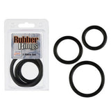Rubber Rings 3 Piece Set - Black