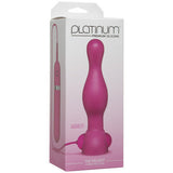 Platinum Premium Silicone -  the Delight Vibrating Plug -  Pink