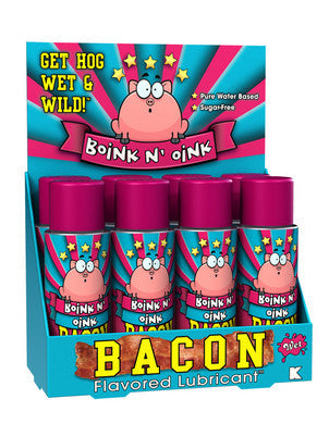 Wet Boink N Oink Bacon  Flavored Lubricant - 8 Count  Display