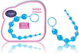 Sassy 10 Anal Beads - Blue