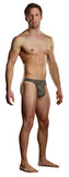 Nylon Burnout Wonder Thong  - Taupe - Small-medium