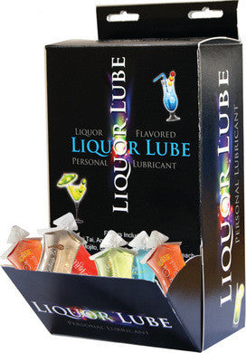 Liquor Lube - 7 Assorted  Flavors - 50 Pieces Display