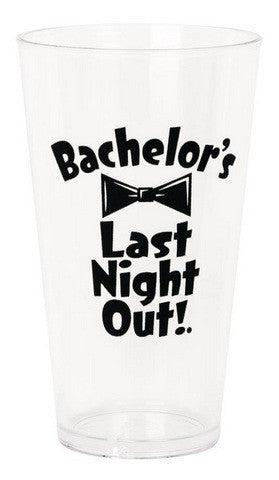 Bachelor's Last Night Out Beer Pint - Acrylic 16 oz.