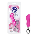 Curve It Up Pliable Silicone  Probe with Designer Pull Ring - Pink