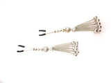 Nipple Clamp - Short Tweezer  - Chrome - Chain Tassel