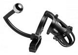 Oppressor Male Confinement  Chastity Cage with Ball Clamp  and Anal Hook