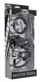 Oppressor Male Confinement  Chastity Cage with Ball Clamp  and Anal Hook