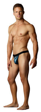 Matte Metallic Thong Blue S/m