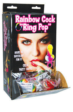 Rainbow Ring Pop - 12 Count  Display