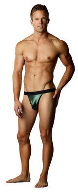 Matte Metallic Thong Green L/xl