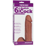 Vac-U-Lock  Realistic Cock 6-inch - Brown