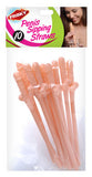 Penis Sipping Straws - Flesh -  10 Pack