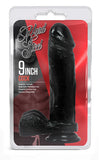 Hard Steel 9-Inch Cock - Black