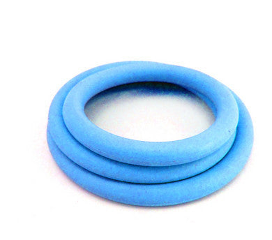 Nitrile Cock Ring 3 Piece Set  - Sky Blue