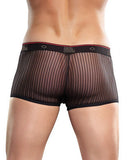 Herringbone Crochet Mini Short  - Black - Medium