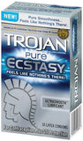 Trojan Pure Ecstasy Lubricated Condoms - 10 Pack