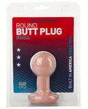 Round Butt Plug - Small - White