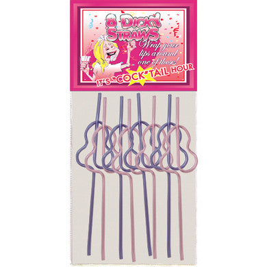 Twisty Dicky Straws - Assorted  Colors - 8 Pack