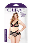 Leopard Peek-a-boo Cutout  Bra Set - Leopard - 3X-4X