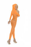 Bodystocking with Hood - Neon  Orange - One Size