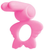 Adam and Eve Silicone  Butterfly Couples Ring - Pink