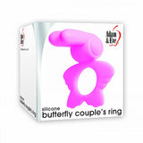 Adam and Eve Silicone  Butterfly Couples Ring - Pink