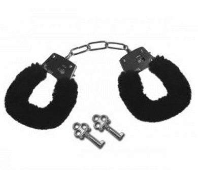 Sex and Mischief Furry  Handcuffs - Black