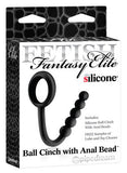 Fetish Fantasy Elite Ball  Cinch with Anal Bead - Black