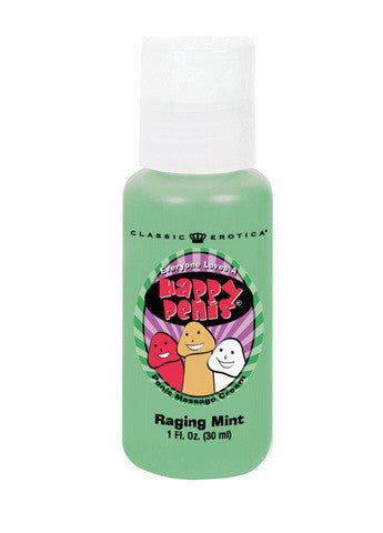 Raging Mint Happy Penis Massage Cream - 1 oz.