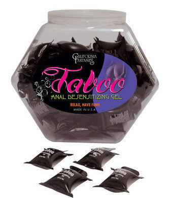 Taboo Anal Desensitizing Gel  10 Ml Pillows - 72 Piece  Fishbowl