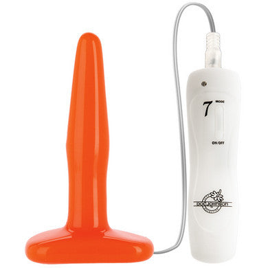Glo Butt Plug Slim Vibrating  - Orange