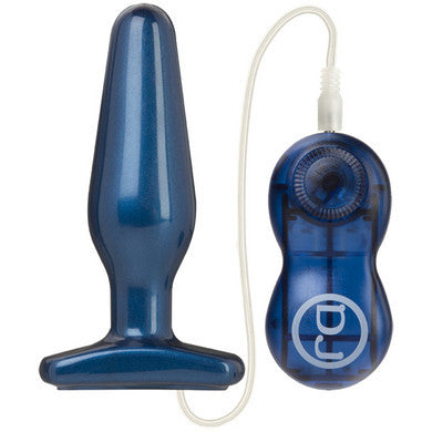Pretty Ends Vibrating Anal  Plug - Medium - Blue