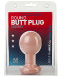 Round Butt Plug - Medium - White