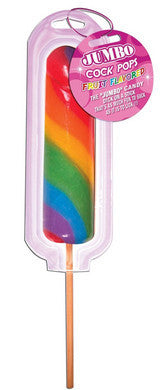 Jumbo Rainbow Cock Pops  Each  Htp2353