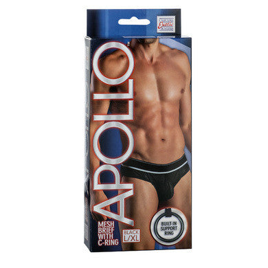 Apollo Mesh Brief with C-ring  Black - Large-extra Large