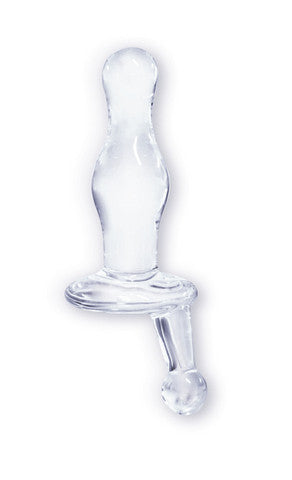Buttmans Viewable Glass Butt Plug - Curves - Clear