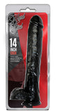 Hard Steel 14-Inch Cock - Black