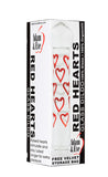 Adam And Eve Red Hearts Glass Dildo