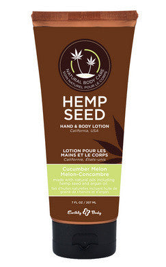 Hemp Seed Hand and Body  Lotion - Cucumber Melon -  7 Oz. Tube